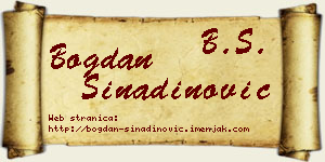 Bogdan Sinadinović vizit kartica